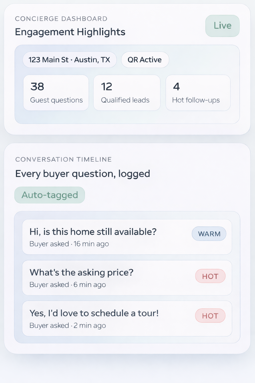 Listinghost dashboard preview
